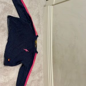 AVIATOR NATION cropped neon striped top.